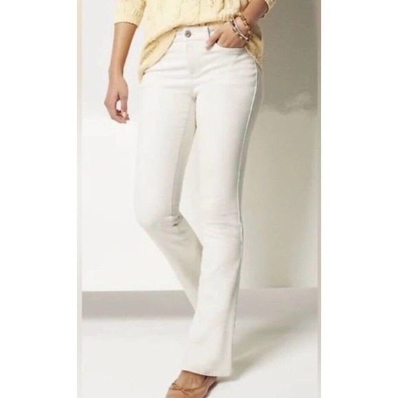 J.Jill Denim Natural Cotton Blend Stretch Modern Slim Bootcut Jeans Size 16R NEW - Picture 1 of 10
